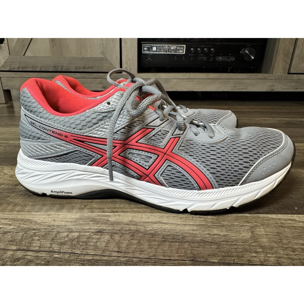 ASICS Gel-Contend‎ 6 Running Shoes Women's 9.5 Gray with Pink Accents 1012A571
